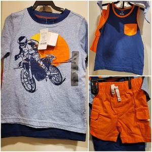 Carter's 3 Piece Set Short Sleeve Tank and Shorts